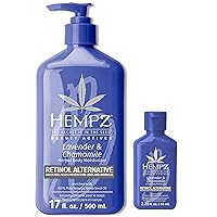 Hempz Body Lotion Bundle - Lavender & Chamomile Daily Moisturizing Cream, Shea Butter, Aloe, Lavender Extract Body Moisturizer - Skin Care Products, Hemp Seed Oil