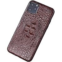 Luxury Brown Phone Back Cover, for iPhone 13 Pro Max (2021) 6.7 Inch Fully Wrapped Business Shockproof Case (Color : Skull)