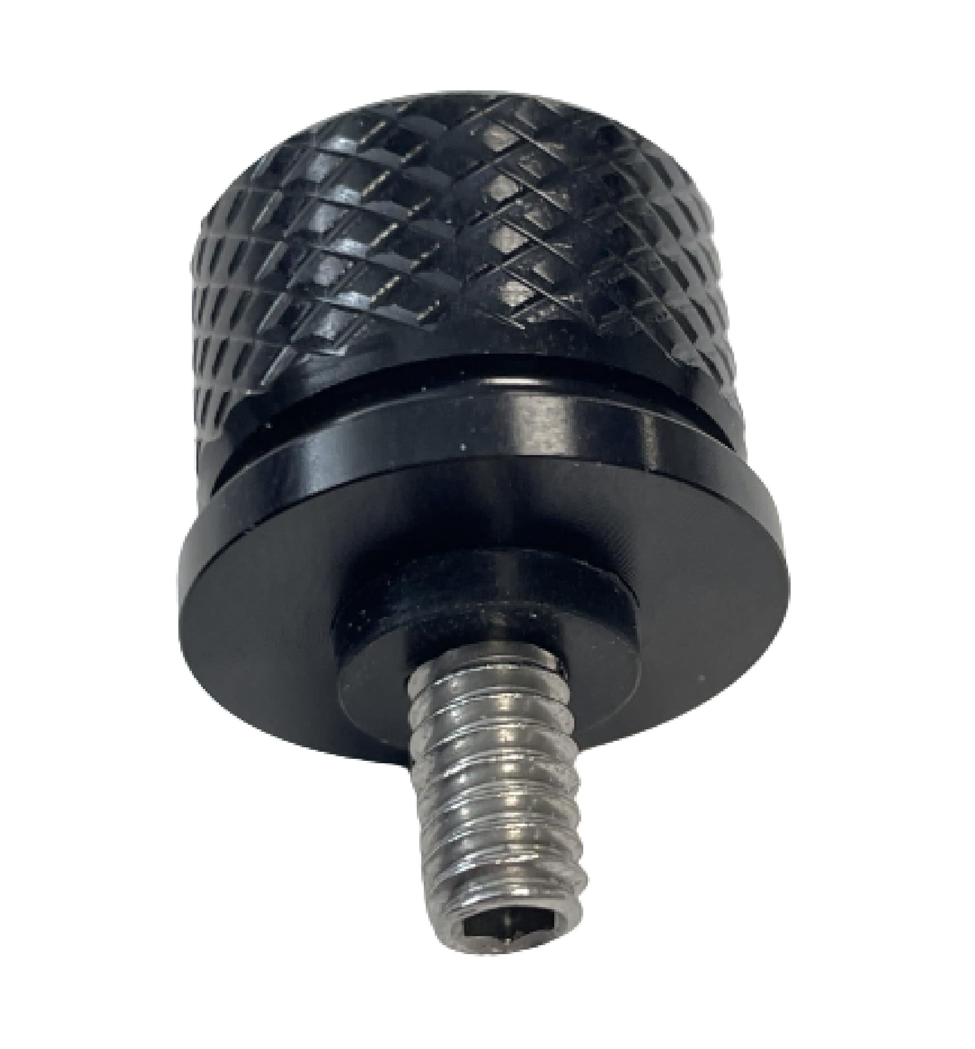 Don't Fuckin Die Large Knurled Aluminum Rear 1/4-20 Black Seat Bolt Fits Harley Davidson 1996-2024+. Custom Made in The USA