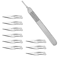 10 pcs #11 Surgical Blades with #3 Scalpel Knife Handle Medical Dental