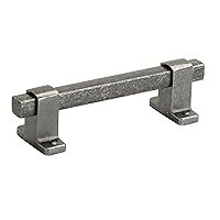 Amerock | Cabinet Pull | Antique Iron | 3-3/4 inch (96 mm) Center-to-Center | Rockwell | 1 Pack | Drawer Pull | Drawer Handle | Cabinet Hardware