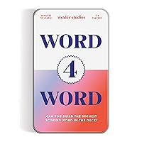 Galison Wexler Studios Word 4 Word – Fun Spelling Card Game for Adults and Kids Perfect for Travel and Family Game Night, 2-4 Players