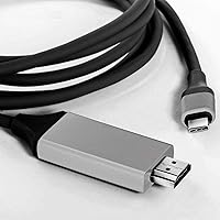 USB-C/PD 4k HDMI Cable Compatible with Samsung Galaxy S23 Ultra with Full 2160p@30Hz, 6Ft/2M Cable [Gray, Thunderbolt 3 Compatible]