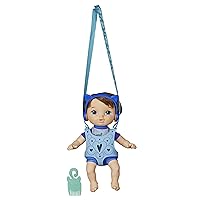 Baby Alive Littles, Carry ‘N Go Squad, Little Matteo Brown Hair Boy Doll, Carrier, Accessories, Toy for Kids Ages 3 Years & Up