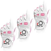 Golf Gloves Women's Ladies Left Hand or Right Handed Grip Weathersof Value 3 Pack, Fit Size Medium Small Large Pro Design
