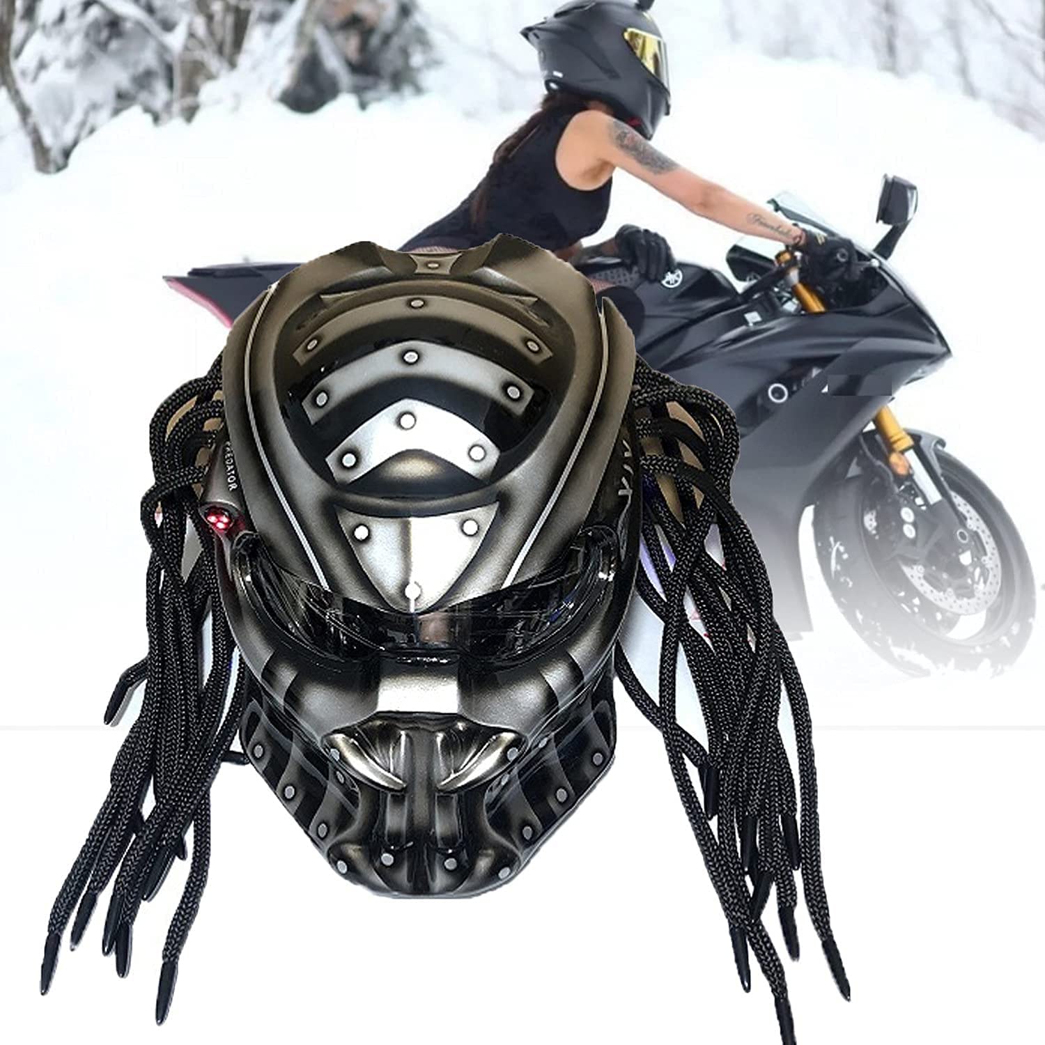 Mua TKTTBD Motorcycle Helmet, Predator Creative Men and Women Anti-UV