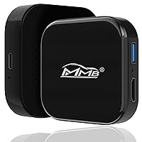 MMB Magic Box 2.0 Wireless Apple Carplay & Android auto, Built-in YouTube/Netflix/World TV/Mirroring/HDMI Carplay, Stream Media to Car/TV, CarPlay Dongle for All Factory Wired Apple CarPlay Car
