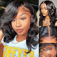 14 Inch 13x4 HD Full Lace Front Wigs Human Hair Pre Plucked Bob Wig Human Hair Wigs Human Hair Wigs for Black Women Human Hair body wave lace front wigs human hair with Baby Hairline