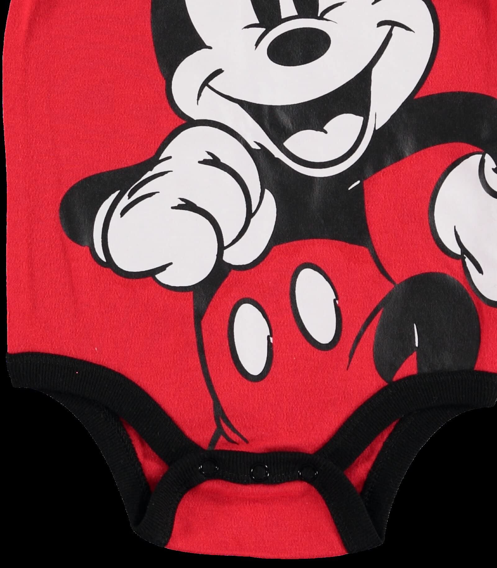 Disney Mickey Mouse 4 Piece Outfit Set: Bodysuit Pants Bib Hat