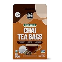 FGO Organic Chai Tea, Eco-Conscious Tea Bags, 100 Count, Packaging May Vary (Pack of 1)