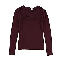 | Cutout Ribbed Sweater | Black Currant, Medium