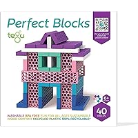 Tegu 40 Piece Perfect Blocks Building Set Purple & Blue (Amazon Exclusive)
