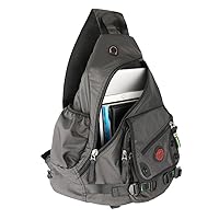 Large Sling Bag Laptop Backpack Cross Body Messenger Bag Shoulder Travel Rucksack Black