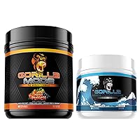 Gorilla Mode Pre Workout (Fruit Punch) + HydroPrime Glycerol Pre Workout - Comprehensive Stack for Hyper-Hydration, Pump, Power, Endurance, and Thermoregulation