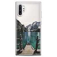 Case Compatible with Samsung S24 S23 S22 Plus S21 FE Ultra S20+ S10 Note 20 S10e S9 Bridge Cute Print Phone Lux Clear Women Design Beautiful Flexible Silicone Slim fit Lovely Lake Cute Wooden