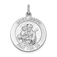 Saris and Things 925 Sterling Silver Saint Joseph Medal