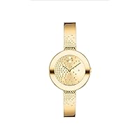 Movado 3600926 Bold Bangle Women's Swiss Quartz Ionic Plated Light Gold Steel and Link Bracelet Watch, Color: Gold Plated