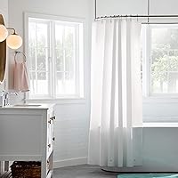 Linenspa White 4G Shower Curtain Liner – PEVA Waterproof Vinyl – 72 x 72 Inch Standard Shower Liner - Dorm Room Essentials