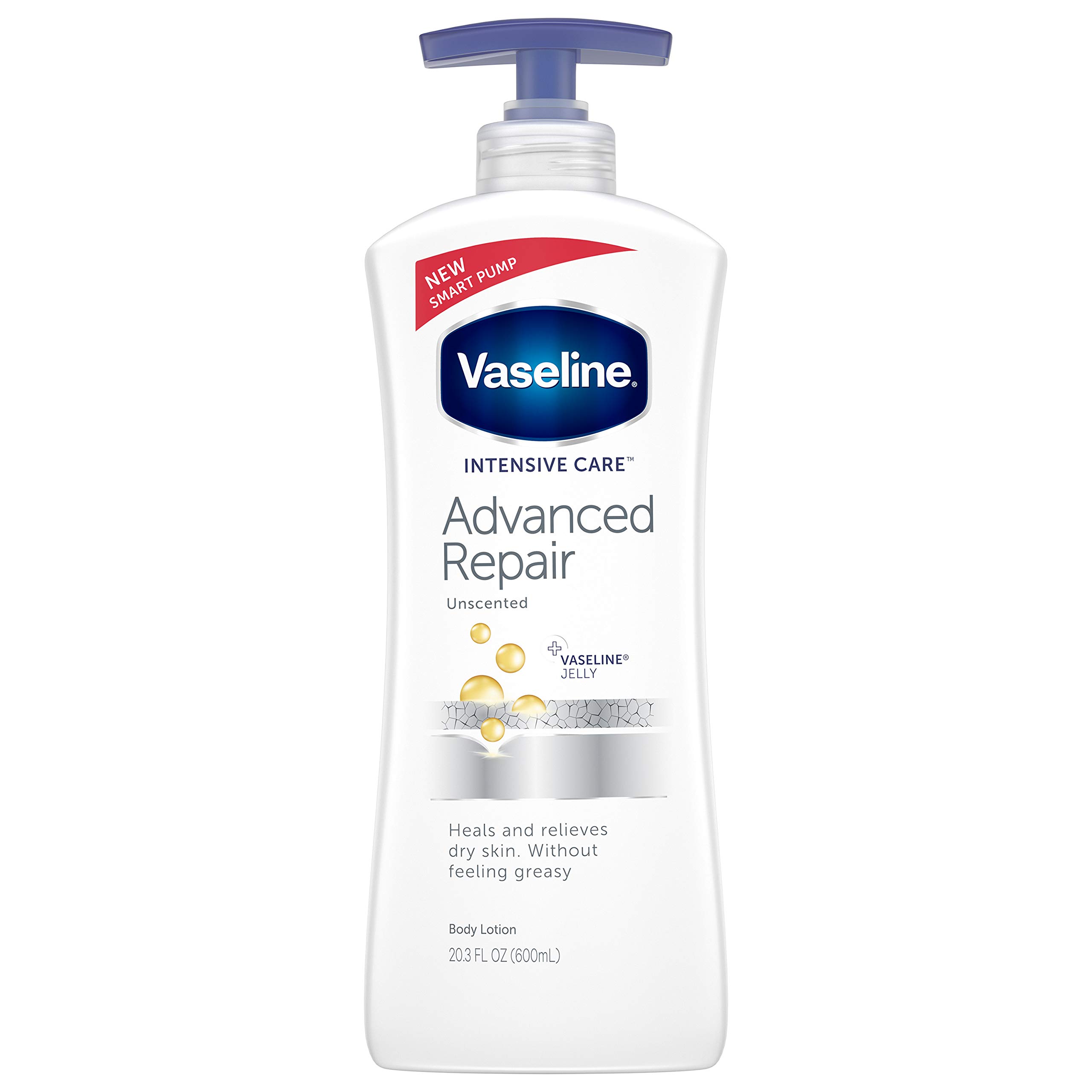 Vaseline Intensive Care Body Lotion, Advanced Repair Unscented, 20.3 oz