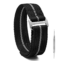 Nylon Watch Band - Hook and Loop Fasteners One Piece Watch Strap 20mm 22mm - Sport Watch Bands for Men Women