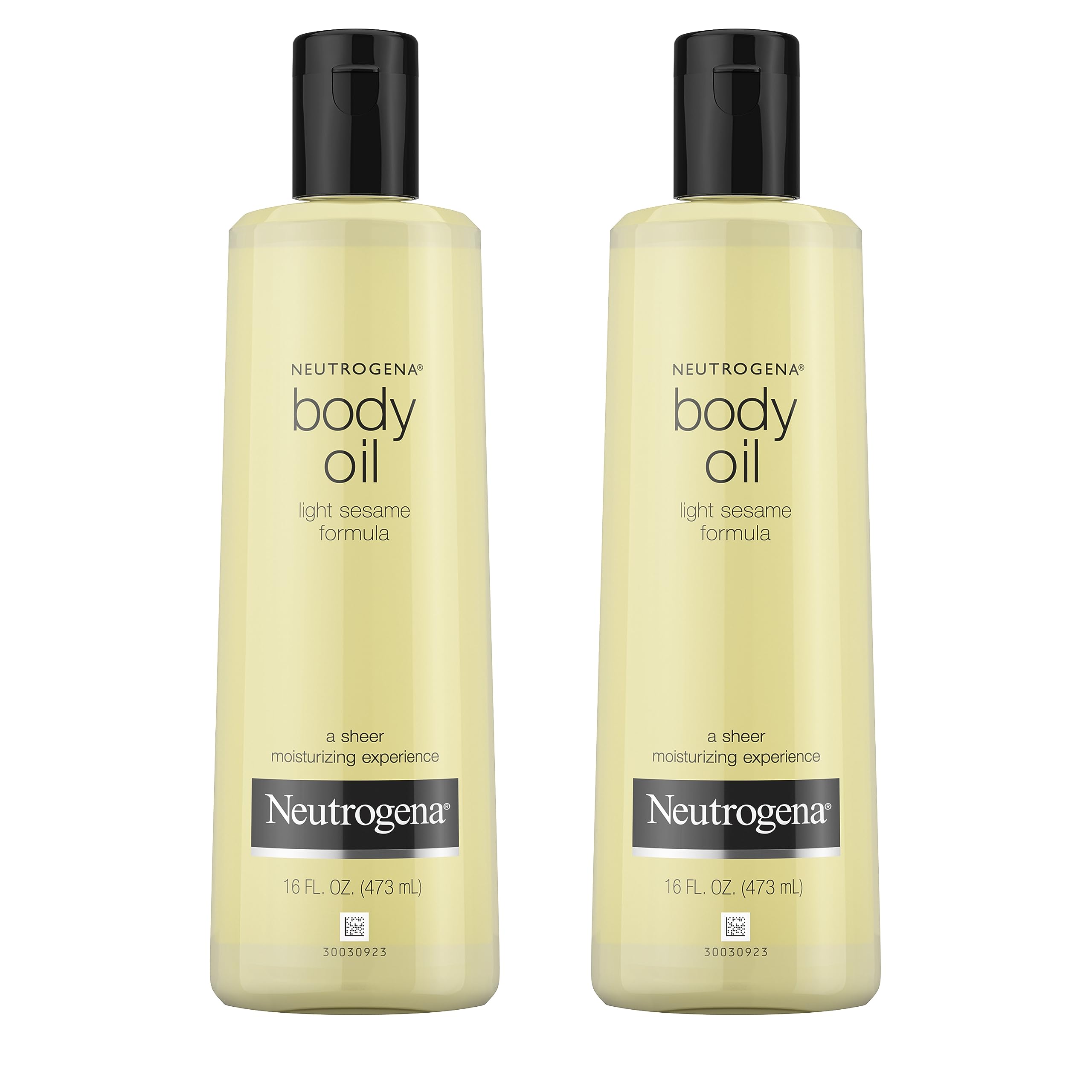 Neutrogena Body Oil Light Sesame Formula, Dry Skin Moisturizer & Hydrating Body Massage Oil for Radiant & Healthy Looking Glow, Nourishing Oil for Sheer Moisture, Twin Pack, 2 x 16 fl. oz
