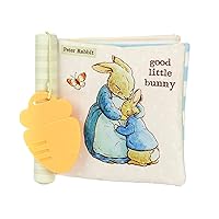 Beatrix Potter Peter Rabbit Soft Teether Book with Sensory Teether Spine and Teether Toy