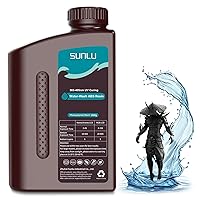 SUNLU 2000g Water-Wash ABS Resin, Combines features of ABSLIKE Resin & Water Washable Resin, Non Brittle, High Precision, Low Shrinkage, Fast Curing 3D Resin for LCD DLP SLA 3D Printers, 2KG Black