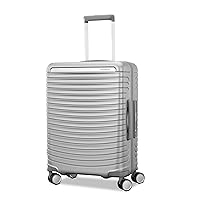 Samsonite Framelock Max Hardside Luggage with Spinner Wheels, Lightweight zipper-less, CARRY-ON SPINNER, GLACIAL SILVER