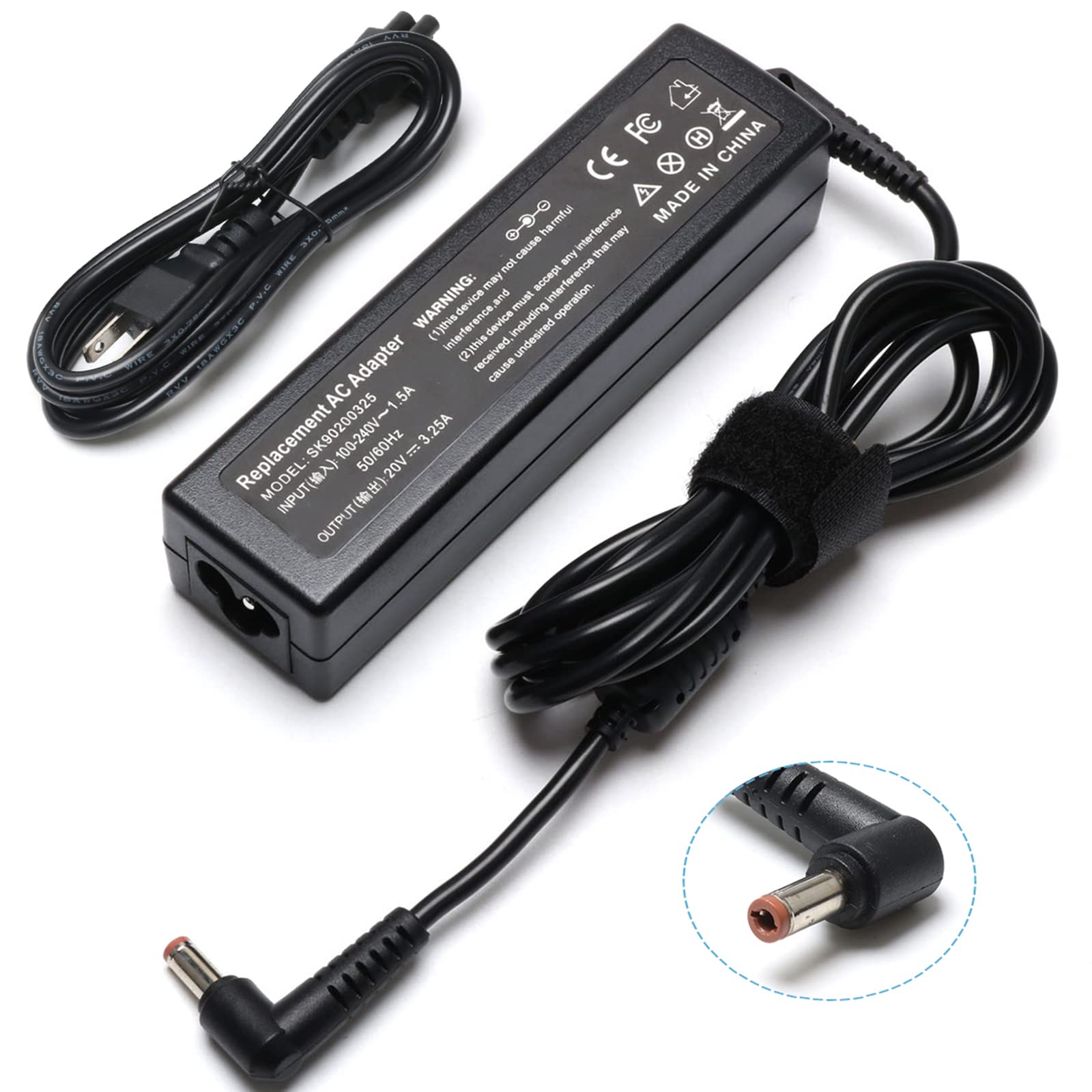Mua New Z570 Z580 65W AC Adapter Laptop Charger for Lenovo IdeaPad Z560  Z575 Z565 U310 U400 U410 U510 V570 G580 M30-70 B560 B570-1068B3U,CPA-A065  PA-1650-56LC ADP-65KH B PA-1650-37LC Power Supply Cord trên