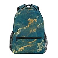 ALAZA Abstract Marble Art Backpack for Women Men,Travel Trip Casual Daypack College Bookbag Laptop Bag Work Business Shoulder Bag Fit for 14 Inch Laptop