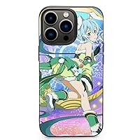iPhone13 Anime Wanjian Art Online Cute Sinon Phone Case Case for iPhone 13 Series, Shockproof Protective Phone Case Slim Thin Fit Cover Compatible with iPhone, iPhone13 Pro Max