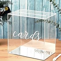 Clear Wedding Card Box Acrylic for Reception with Slot, 10