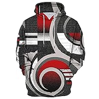 Mens Hoodies Pullover Gradient Stripe Cotton Heated Hooded Personalized Fashion Winter Sweatshirt Pullover