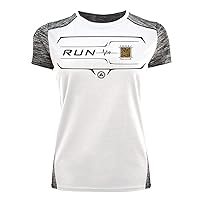 Fast Athletics CONTACTLESS QR “MEDICAL DATA” WOMEN’S SPORTS T-SHIRT IN WHITE COLOUR
