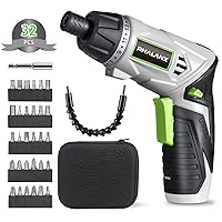 PHALANX Cordless Screwdriver, 4V Electric Screwdriver, Rechargeable Set with 17+1 Torque Settings and Flashlight, Max 5Nm, Electric Screwdriver with 30 Pieces Bits, Small Screw Gun for