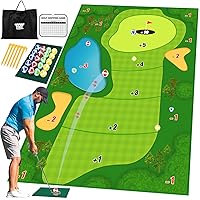 Chipping Golf Game Mat Indoor Outdoor Games for Adults and Family Kids Outdoor Play Equipment Stick Chip Game Indoor Golf Set Backyard Games Outdoor Toys for Kids