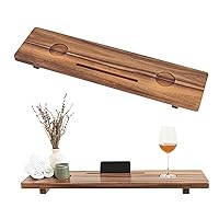 Premium Bathtub Tray Table | Solid Acacia Wood, Large Bath Tray for Tub | Non-Toxic, Anti-Tipping, Sustainable Tub Tray | Bathtub Accessories Holder for Luxury Bath