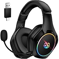 Wireless Gaming Headset 7.1, Bluetooth 5.3 & 2.4GHz Type-C & USB Gaming Headphones with 40H+, Gaming Headsets for PS5, PS4, PC, Switch, Phone