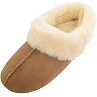 SNUGRUGS Ladies Luxury Genuine 100% Full Sheepskin Slipper with Soft Sole