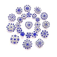 24pcs Lot Crystal Flower Small Brooches Pin Set