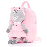 Lazada Cat Toddler Backpack Kitty Kids Backpacks for Girls with Detachable Cat Toy 10 inch