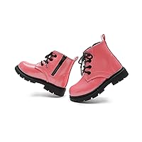 Kids Boots Boys Girls Bright Color Ankle Boots Side Zipper Combat Boots