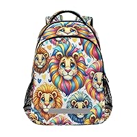 Cartoon Lion Backpack for 1th- 6th Grade Boy Girl,School Backpack Lion Toddler Bookbag,6