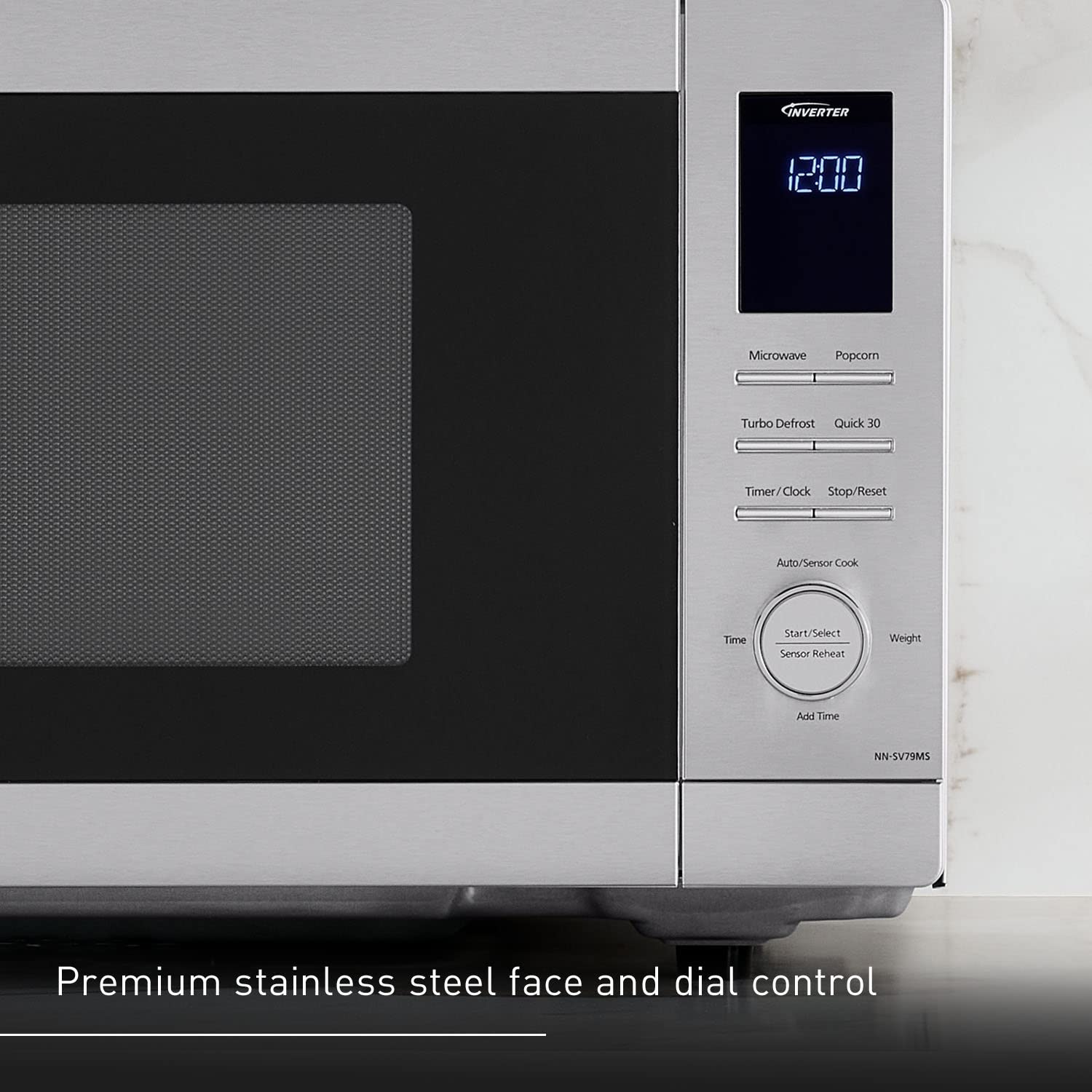 Panasonic NN-SV79MS 1.4 cu.ft Smart Inverter Works with Alexa Countertop Microwave Oven 1200Watt Power with Genius Sensor Cooking, Stainless Steel