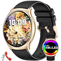 Smart Watch for Women Men 1.43'' AMOLED Screen Smartwatch Sport Fitness Tracker IP67 Waterproof Outdoor Activity Tracker with Heart Rate Monitor Pedometer Sleep Monitor for Android iPhone Phones