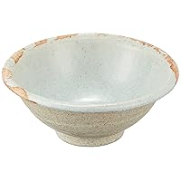Seto Ware 025-0025 Salad Bowl, Bowl, Plate, 6.7 inches (17 cm), Shinsen Pottery, Iga Ash Glaze, Gray, Made in Japan