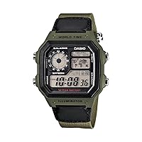 Casio Men's AE1200WHB-3BV 10 Year Battery Watch