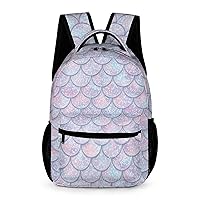Glitter Fish Scales Mermaid Tail Texture Travel Laptop Backpack Durable Computer Bag Daypack for Men Women