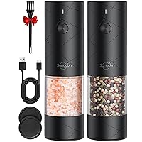 Gravity Battery Powered Mill Set & Rechargeable Electric Salt And Pepper Grinder Set Shakers