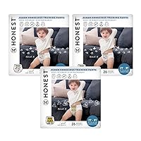 The Honest Company Clean Conscious Training Pants | Plant-Based, Sustainable Diapers | Rompin' & Stompin' + Diggin' It | Size 2T/3T (34- lbs), 78 Count